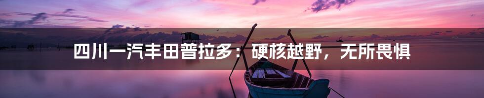 四川一汽丰田普拉多:硬核越野,无所畏惧