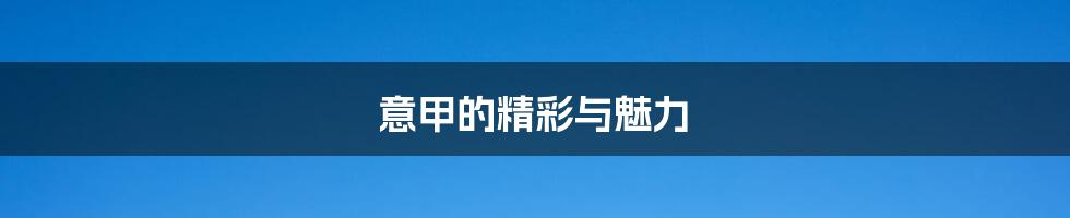 意甲的精彩与魅力