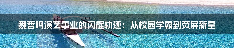 魏哲鸣演艺事业的闪耀轨迹：从校园学霸到荧屏新星