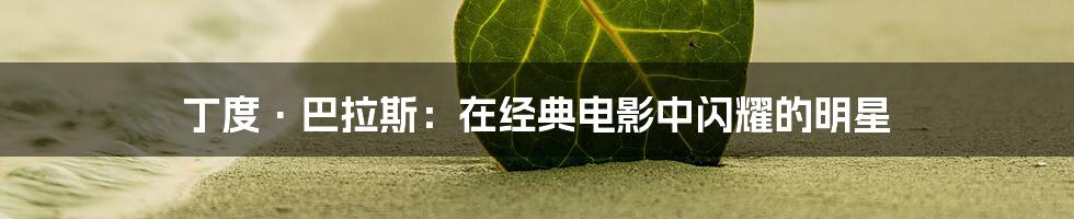 丁度·巴拉斯:在经典电影中闪耀的明星