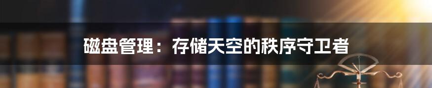 磁盘管理:存储天空的秩序守卫者