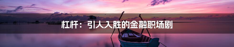杠杆:引人入胜的金融职场剧