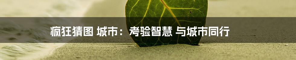 疯狂猜图 城市:考验智慧 与城市同行