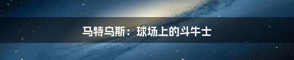 马特乌斯:球场上的斗牛士
