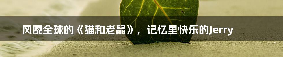 风靡全球的《猫和老鼠》,记忆里快乐的Jerry