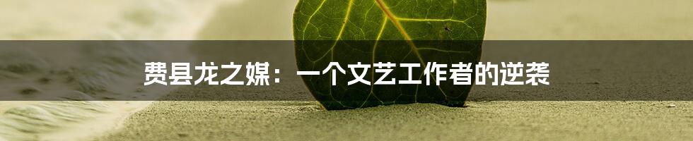 费县龙之媒:一个文艺工作者的逆袭