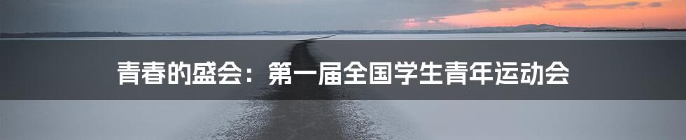 青春的盛会：第一届全国学生青年运动会