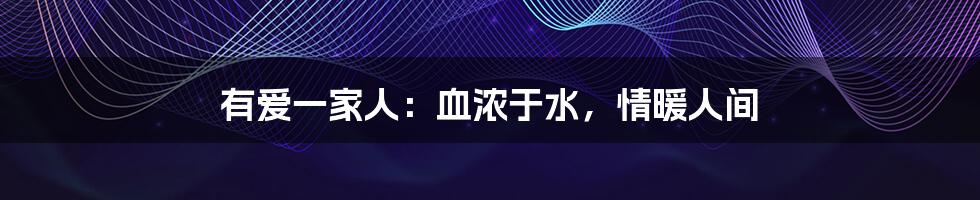 有爱一家人:血浓于水,情暖人间