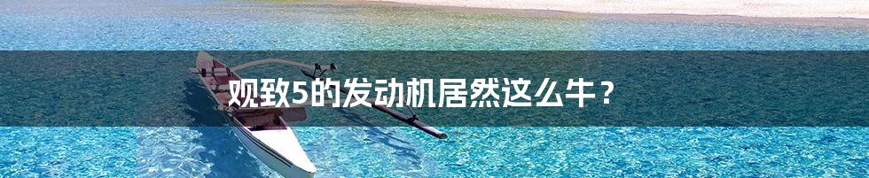观致5的发动机居然这么牛?