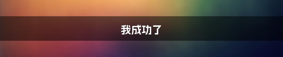 我成功了
