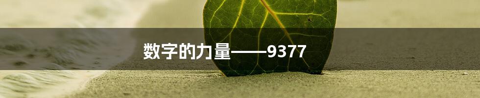 数字的力量——9377