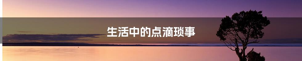 生活中的点滴琐事