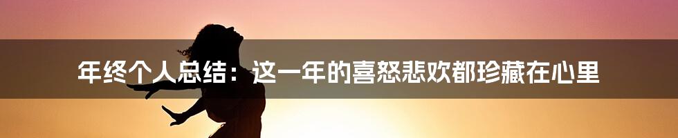 年终个人总结:这一年的喜怒悲欢都珍藏在心里