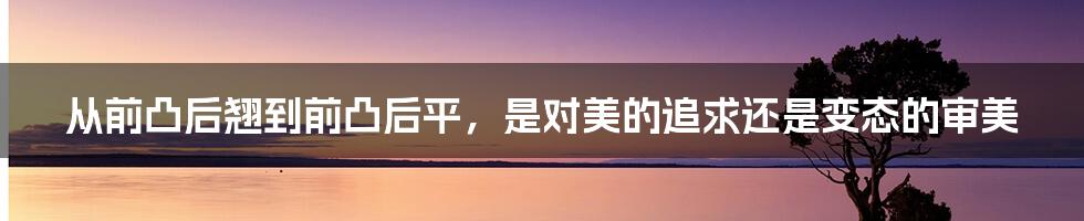 从前凸后翘到前凸后平，是对美的追求还是变态的审美