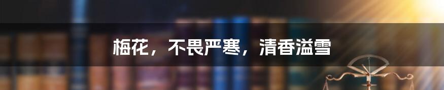 梅花,不畏严寒,清香溢雪