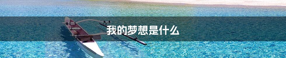 我的梦想是什么