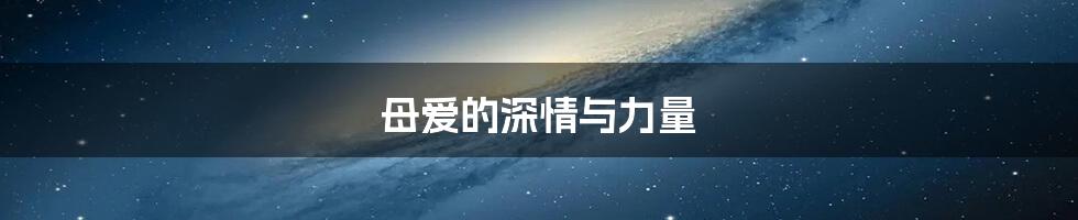 母爱的深情与力量