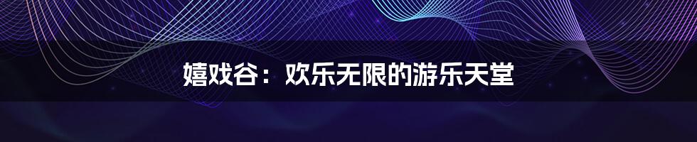 嬉戏谷：欢乐无限的游乐天堂