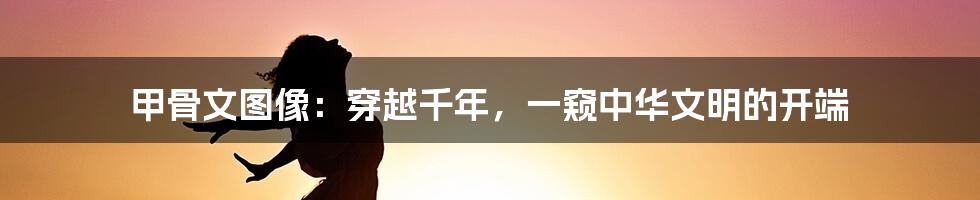 甲骨文图像：穿越千年，一窥中华文明的开端