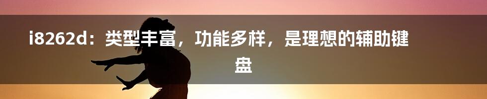 i8262d:类型丰富,功能多样,是理想的辅助键盘