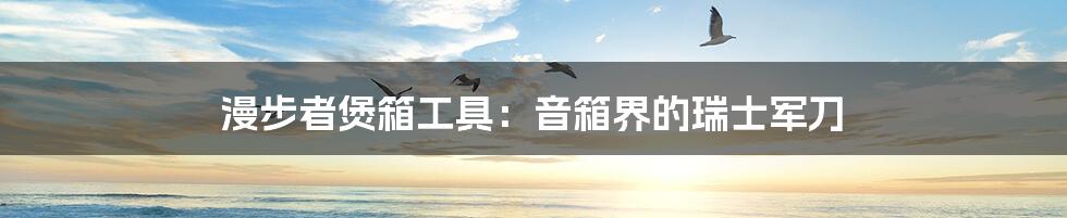 漫步者煲箱工具：音箱界的瑞士军刀