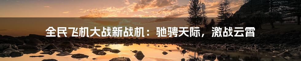 全民飞机大战新战机:驰骋天际,激战云霄