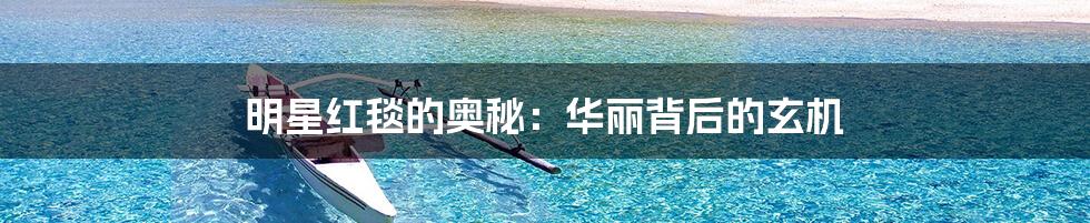 明星红毯的奥秘:华丽背后的玄机