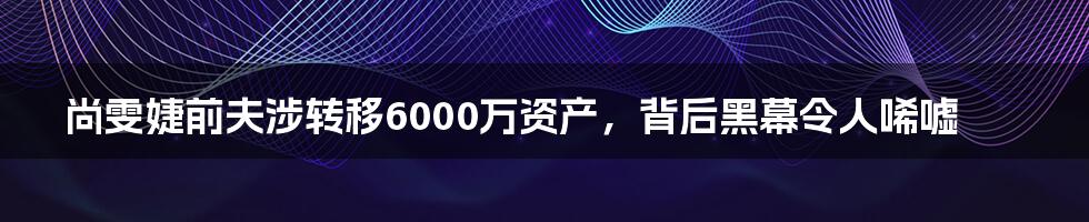 尚雯婕前夫涉转移6000万资产，背后黑幕令人唏嘘