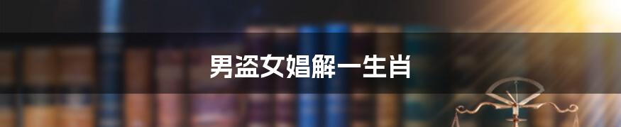 男盗女娼解一生肖