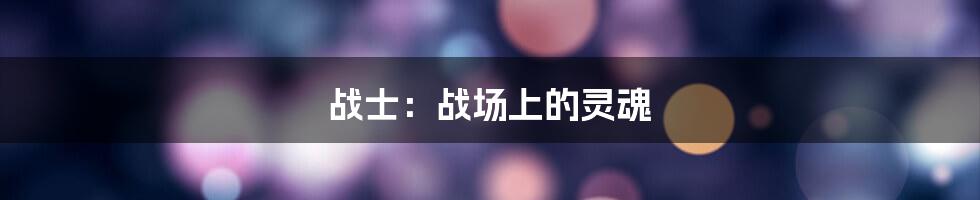 战士:战场上的灵魂