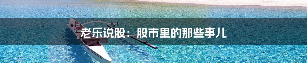 老乐说股:股市里的那些事儿