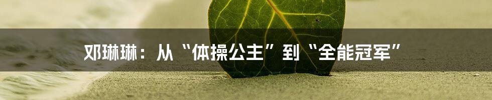 邓琳琳：从“体操公主”到“全能冠军”