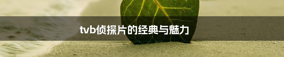 tvb侦探片的经典与魅力
