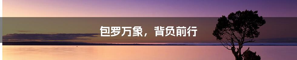 包罗万象,背负前行