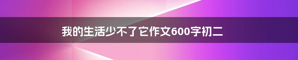 我的生活少不了它作文600字初二