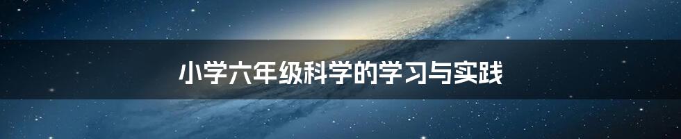 小学六年级科学的学习与实践