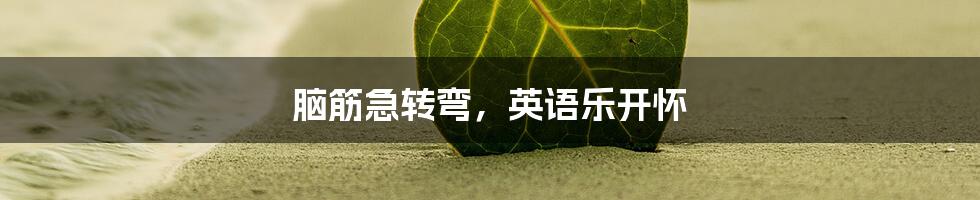 脑筋急转弯,英语乐开怀
