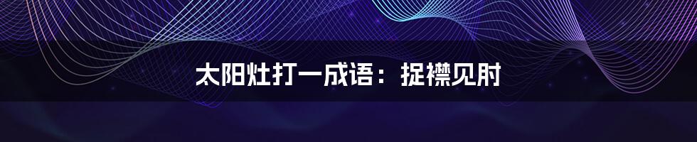 太阳灶打一成语：捉襟见肘