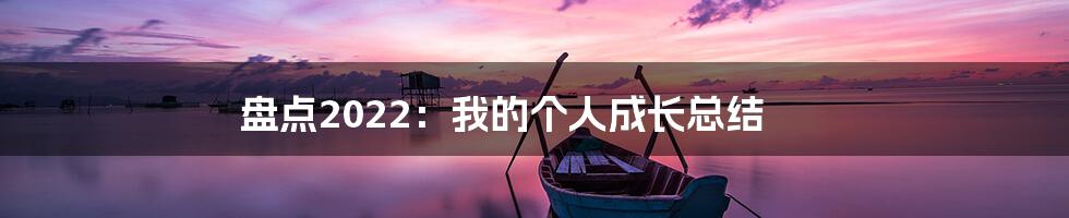 盘点2022:我的个人成长总结