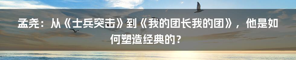 孟尧：从《士兵突击》到《我的团长我的团》，他是如何塑造经典的？