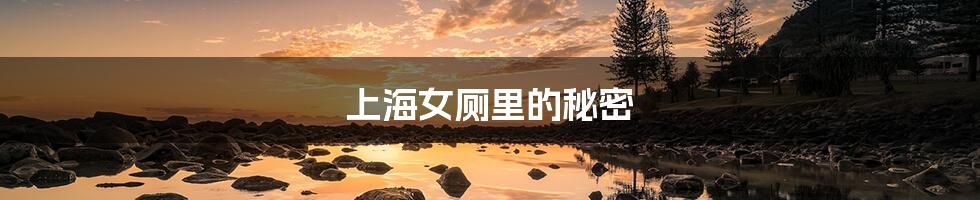 上海女厕里的秘密