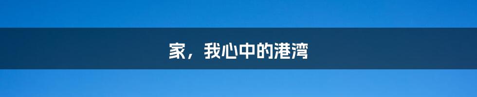 家,我心中的港湾
