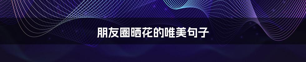 朋友圈晒花的唯美句子