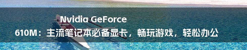 Nvidia GeForce 610M:主流笔记本必备显卡,畅玩游戏,轻松办公