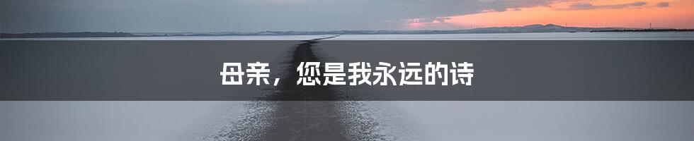 母亲，您是我永远的诗