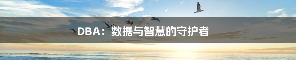 DBA:数据与智慧的守护者