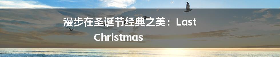 漫步在圣诞节经典之美:Last Christmas