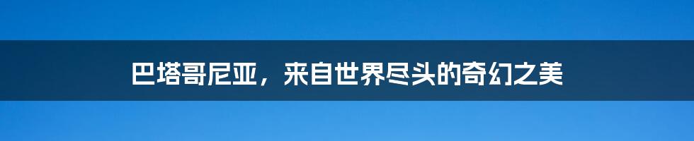巴塔哥尼亚,来自世界尽头的奇幻之美