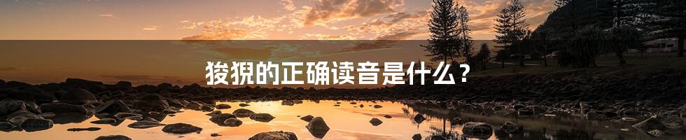 狻猊的正确读音是什么?