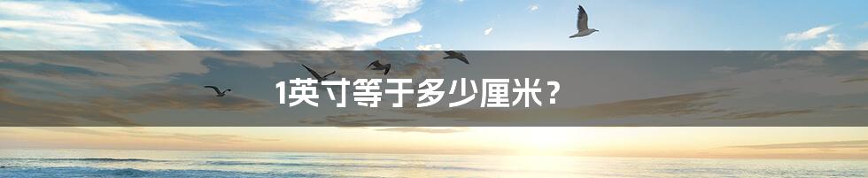 1英寸等于多少厘米?